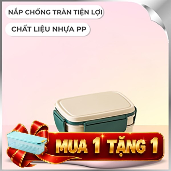 Hộp đựng thực phẩm 2 tầng inox 1600 ml Lock&Lock LCB500GRN