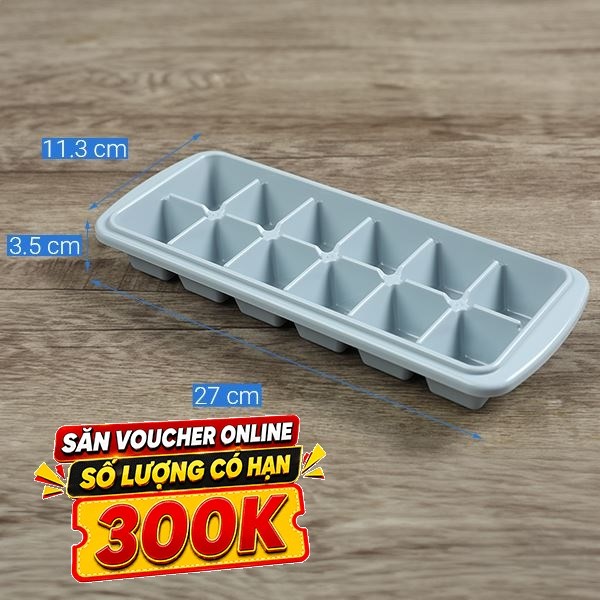 Khay đá nhựa 12 viên Inochi Kari