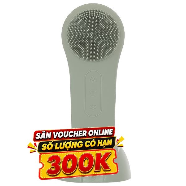Máy rửa mặt và massage Halio 5 in 1 Sage Green