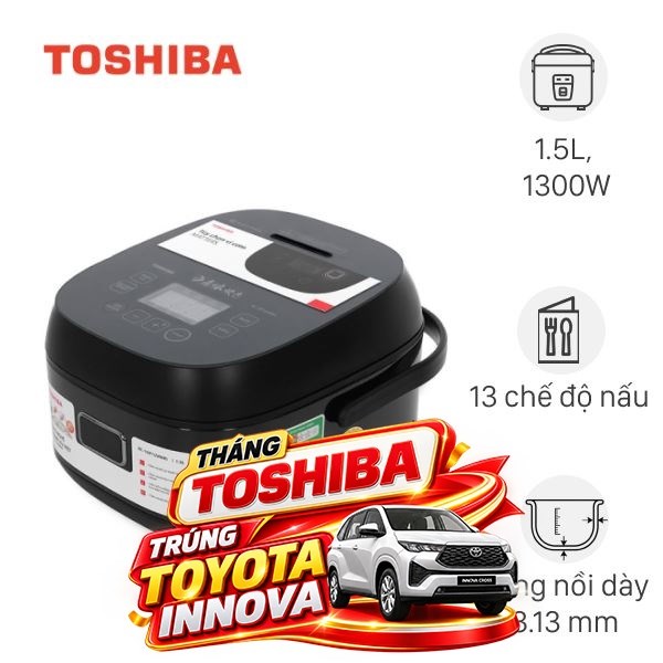 Nồi cơm điện cao tần Toshiba 1.5 lít RC-15IP1UVN(K)