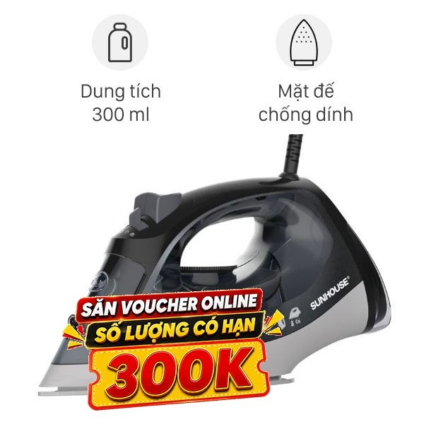 Bàn ủi hơi nước Sunhouse SHD2069 2000W