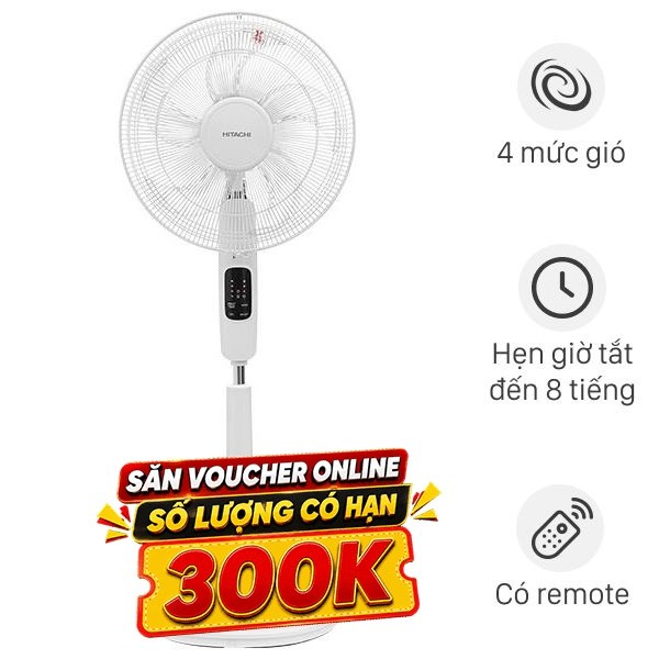 Quạt đứng Hitachi  5 cánh LF-A6RCWN 55W