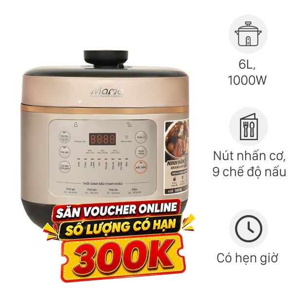 Nồi áp suất điện Sunhouse 6 lít SHD1670