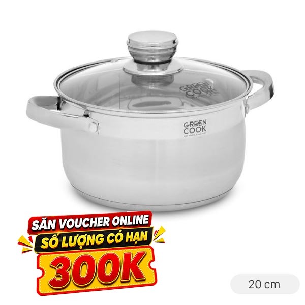 Nồi inox 3 đáy Green Cook GCS2515-20IH