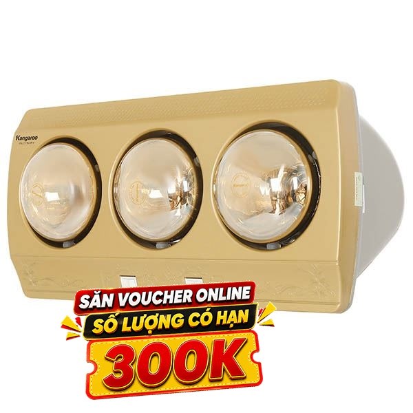 Đèn sưởi 3 bóng Kangaroo KGWH3G