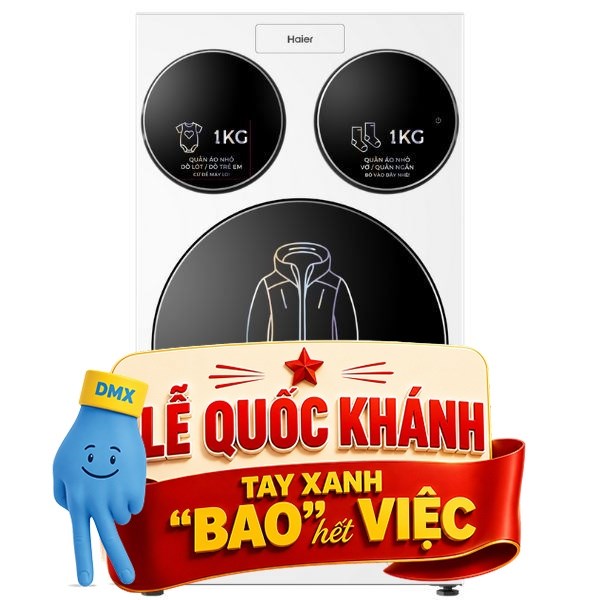 Haier Inverter 14 kg (12 kg + 2x1 kg) 3 lồng MultiWash HW140-BD14697WU1