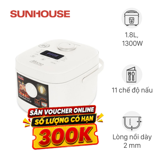 Nồi cơm điện cao tần Sunhouse 1.8 lít SHD8957