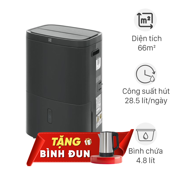 Máy hút ẩm kết hợp lọc không khí Electrolux EDH16TRBD3 370W