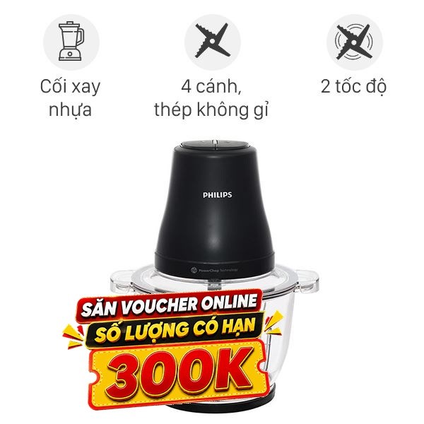 Máy xay thịt đa năng Philips HR1502/00 500W 2 lít
