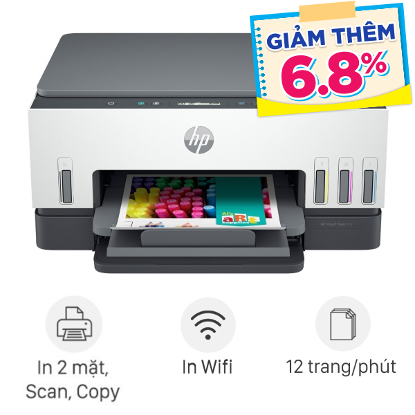 Máy in phun màu HP Smart Tank 670 Wifi (6UU48A)