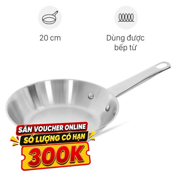 Chảo inox đáy từ 20 cm Tefal B9210295