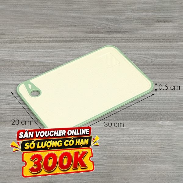 Thớt thái lúa mạch chữ nhật 30 x 20 cm Delites CF7432