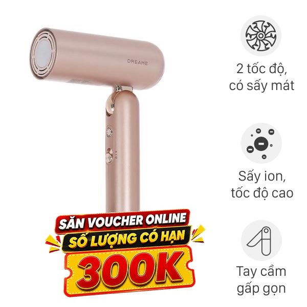 Máy sấy tóc và tạo kiểu đa năng Dreame Pocket Uni AHD54 Rosy Gold