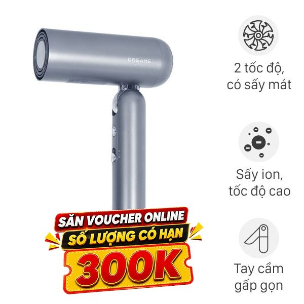 Máy sấy tóc và tạo kiểu đa năng Dreame Pocket Uni AHD54 Space Gray