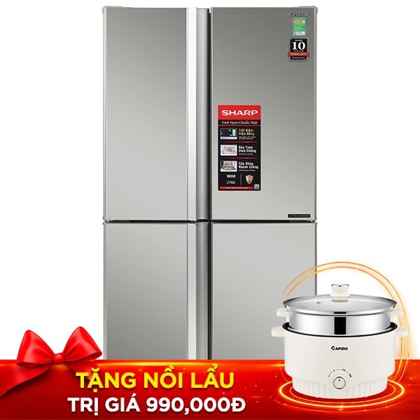 Sharp Inverter 525 lít SJ-FX610V-SL