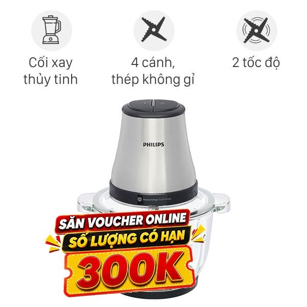 Máy xay thịt đa năng Philips  500W 2 lít