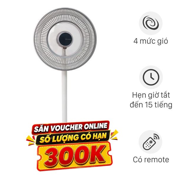 Quạt tuần hoàn Sharp  9 cánh PJ-CD404V-W 24W