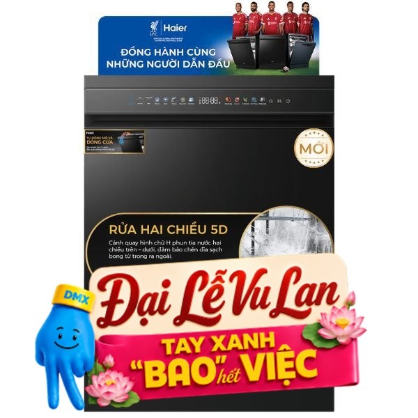 Máy rửa chén độc lập Haier HDWA18-686BK5VN