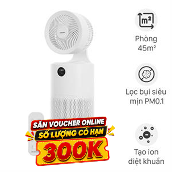 Máy lọc không khí kết hợp quạt Acerpure Cool C2-UVC AC553-50W 65W
