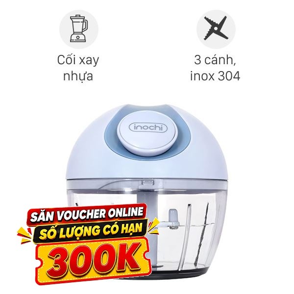 Dụng cụ xay tỏi ớt Inochi Yoko  0.21 lít