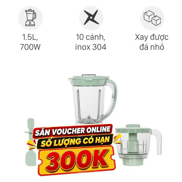 Máy xay đa năng Bear BLD-155AE