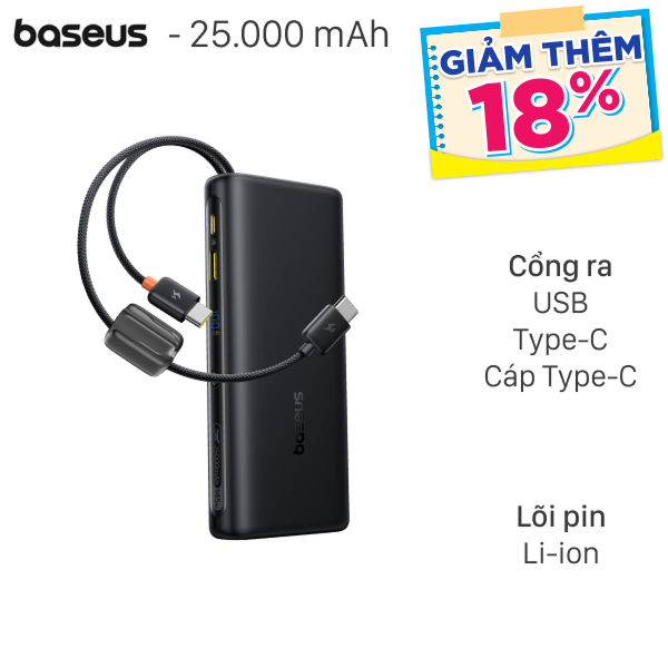 Baseus EnerFill FC41 145W E0028H kèm Cáp Type C