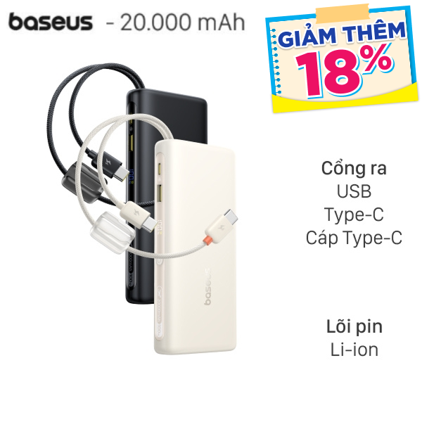Baseus EnerFill FC41 100W E0028N kèm Cáp Type C