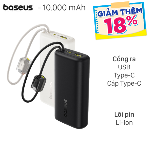 Baseus EnerFill FC41 67W E0028P kèm Cáp Type C