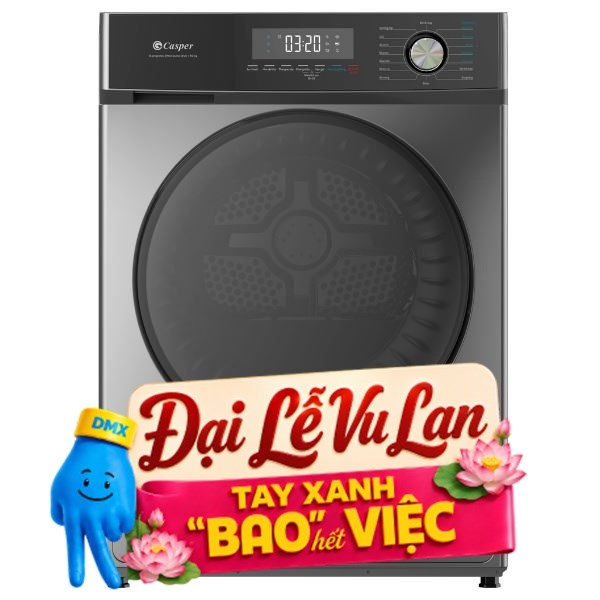 Máy sấy bơm nhiệt Casper 9 Kg TD-P9HG1