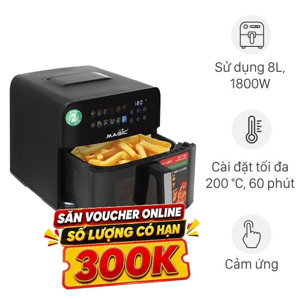 Nồi chiên không dầu Magic Eco 8 lít AC-162