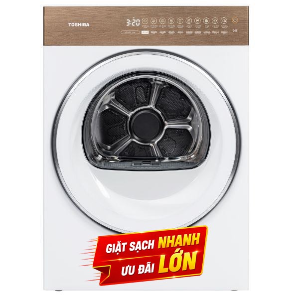 Máy sấy bơm nhiệt Toshiba 9 Kg TD-T37BS100HWV(WT)