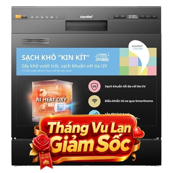 Máy rửa chén độc lập Comfee CDW-10F60TB