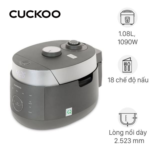 Nồi cơm áp suất cao tần Cuckoo 1.08 lít CRP-LHBR0600F
