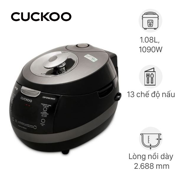 Nồi cơm áp suất cao tần Cuckoo 1.08 lít CRP-BHBC0600F