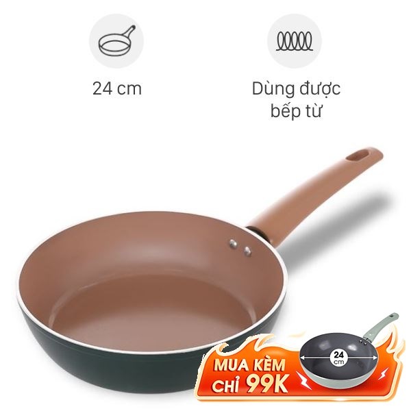 Chảo nhôm chống dính đáy từ Elmich Harmony EL5986PT24