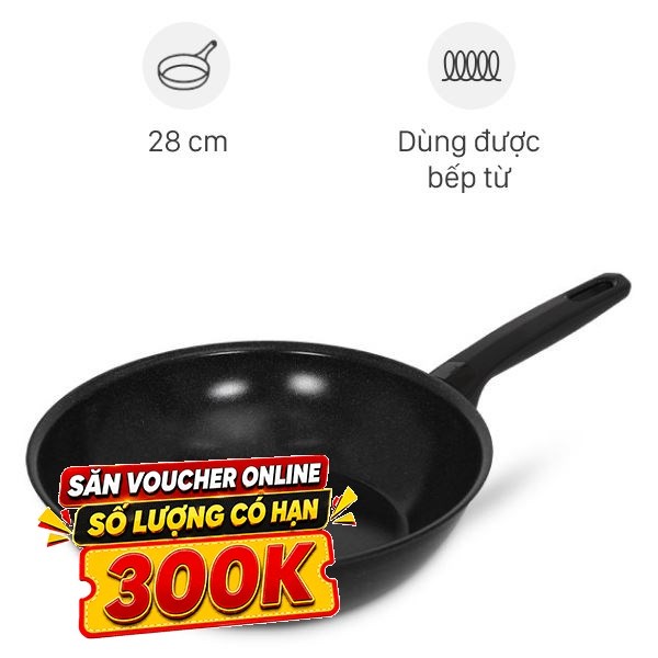 Chảo nhôm sâu chống dính đáy từ Tefal Expertise G2021932