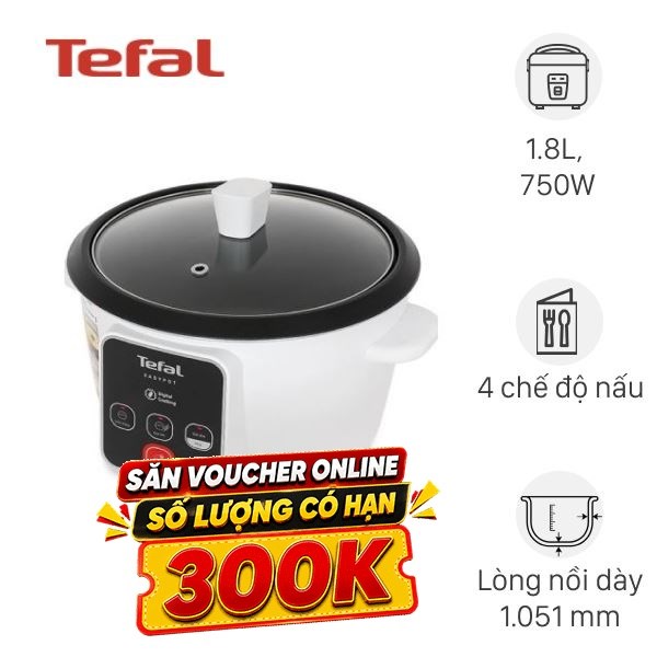 Nồi cơm nắp rời Tefal 1.8 lít RK1071Y0
