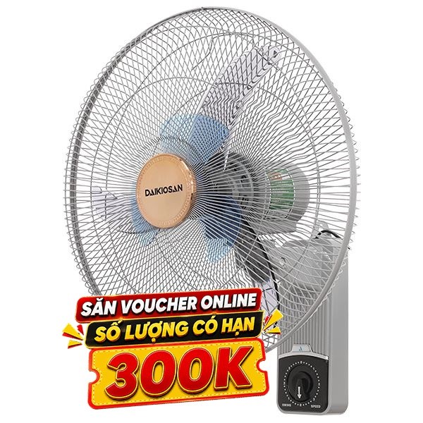 Quạt treo tường Daikiosan  6 cánh DQ122 60W