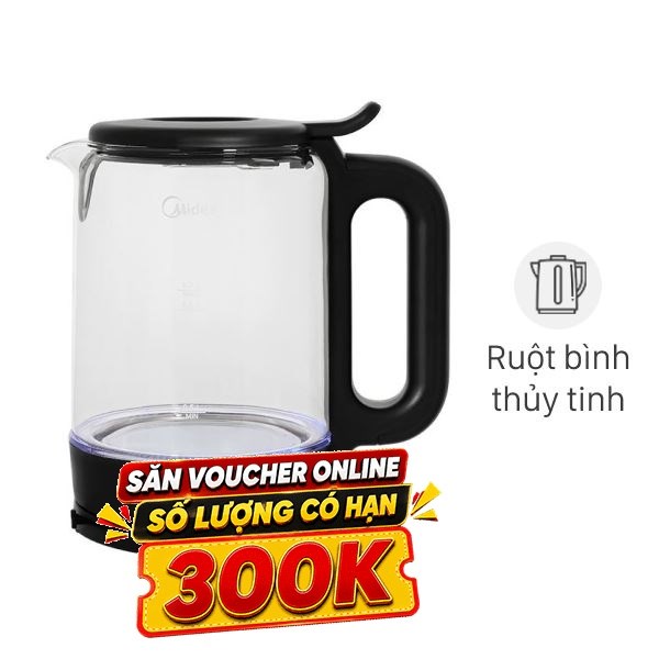 Bình đun siêu tốc Midea 1.7 lít MKE170M1BGK