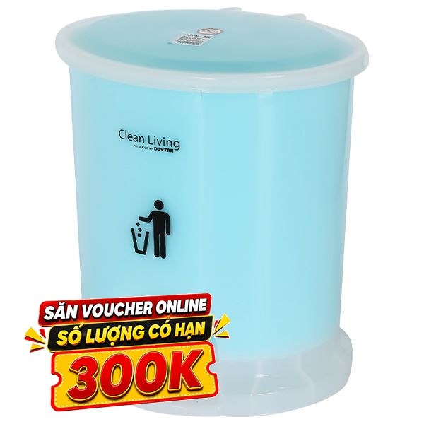 Thùng rác nhựa 12 lít Duy Tân Xanh dương