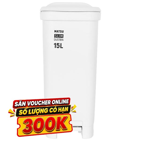 Thùng rác nhựa 15 lít Duy Tân Matsu Slim