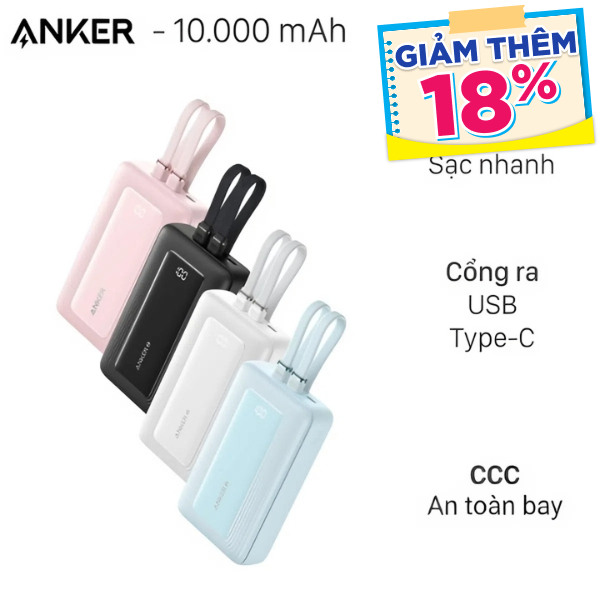 Anker Zolo 35W A110L kèm 2 Cáp Type C
