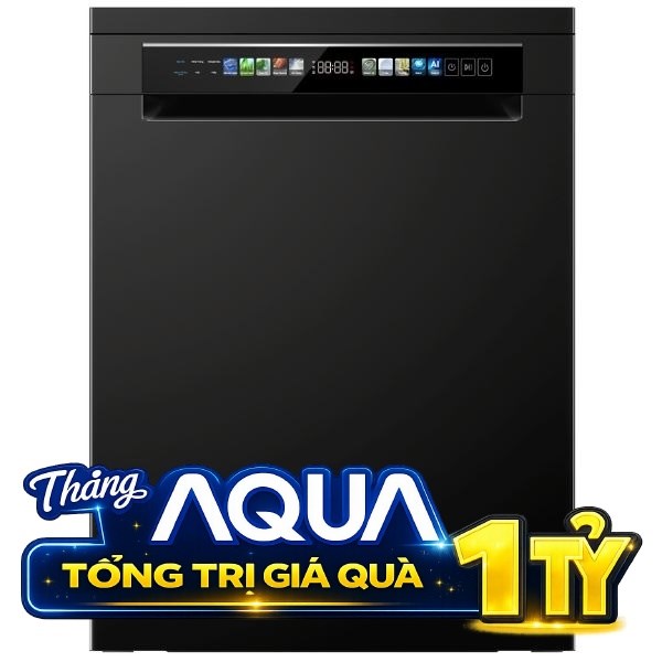 Máy rửa chén độc lập Aqua ADWA15-686BK2VN