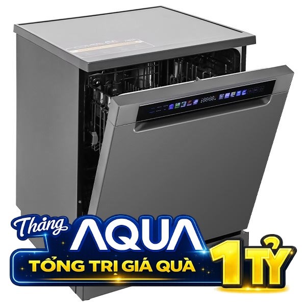 Máy rửa chén độc lập Aqua ADWA15-686BK3VN