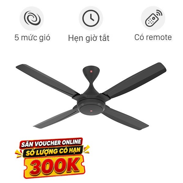 Quạt trần KDK 4 cánh  29W