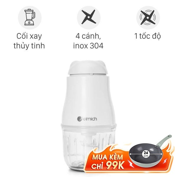 Máy xay cầm tay Elmich CHE-8665W 0.25 lít 200W 0.25 lít