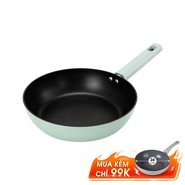 Chảo nhôm chống dính Ceramic đáy từ Elmich Olive Classic EL5974SK26