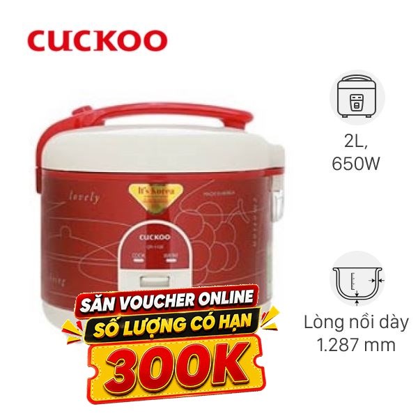 Nồi cơm nắp gài Cuckoo 2 lít CR-1122