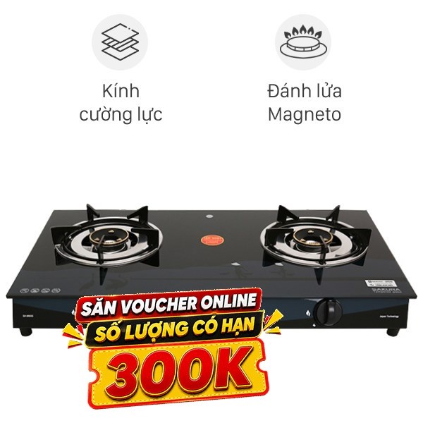 Bếp ga đôi Sakura SA-695SG