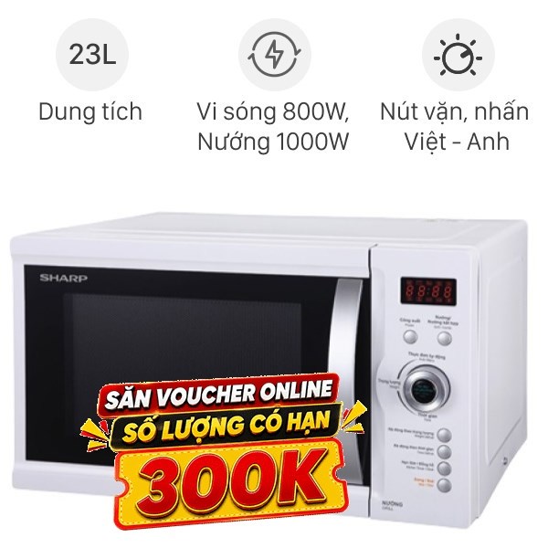 Lò vi sóng có nướng Sharp R-G371VN-W
